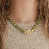 Halskette Bubble Stone Olive